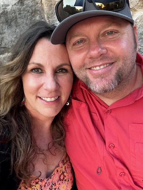Shane Labots, founder of Heritage Window Cleaning, with his wife