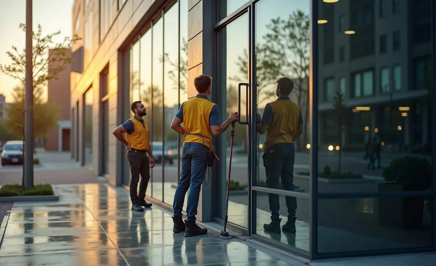Heritage commercial window cleaning at a Central Texas storefront